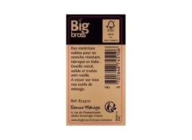 MANCHE EN BOIS. DOUILLE METAL BIG BROSS 130 CM