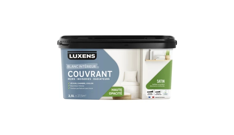 PEINTURE MUR. BOISERIE. RADIATEUR SATIN LUXENS COUVRANT 2.5L