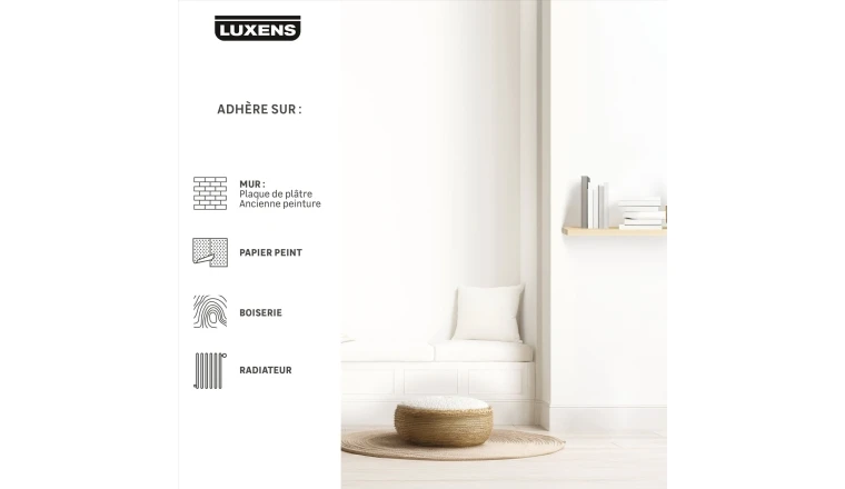 PEINTURE MUR. BOISERIE. RADIATEUR SATIN LUXENS COUVRANT 2.5L