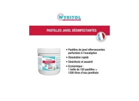 DESINFECTANT WYRITOL 150 PASTILLES DE JAVEL PARFUM EUCALYPTUS