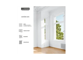 PEINTURE MUR. BOISERIE. RADIATEUR BLANC SATIN LUXENS RESISTANT 10L