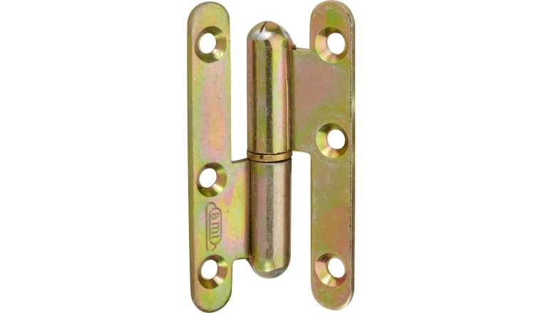 Paumelle à bouts Ronds en Acier Bichromaté 80x45 mm - Droite - Ref 530040 - Industrielle de Sedan