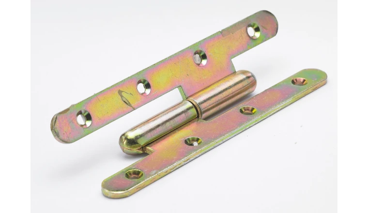 Paumelle à bouts Ronds en Acier Bichromaté 80x45 mm - Droite - Ref 530040 - Industrielle de Sedan