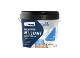 PEINTURE MUR. PLAFOND. BOISERIE BLANC MAT LUXENS RESISTANT 10L