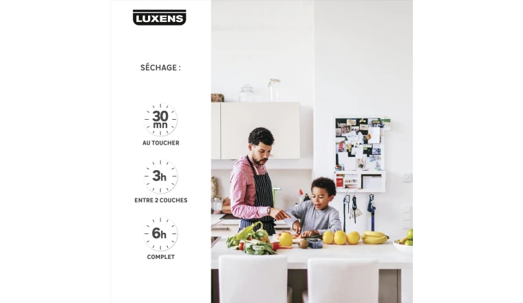 PEINTURE MUR. PLAFOND. BOISERIE BLANC MAT LUXENS RESISTANT 10L