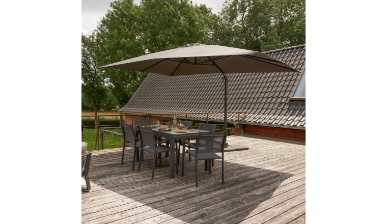 PARASOL DEPORTE AURA RECTANGULAIRE 386.5X281 ANTHRACITE