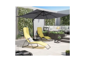 PARASOL DEPORTE AURA RECTANGULAIRE 386.5X281 ANTHRACITE