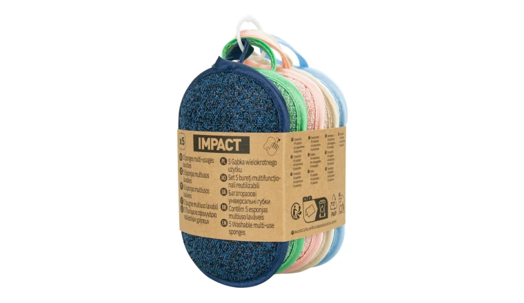 LOT DE 5 EPONGES MICROFIBRES IMPACT
