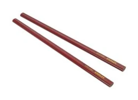 CRAYON DE CHARPENTIER 30CM CORPS ROUGE - CARTE 2 PCS