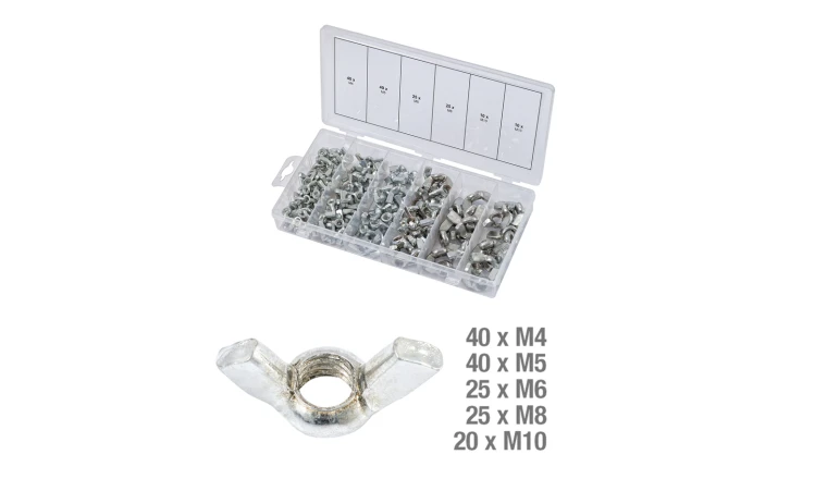 ASSORTIMENT ECROUS PAPILLON 150 PIECES