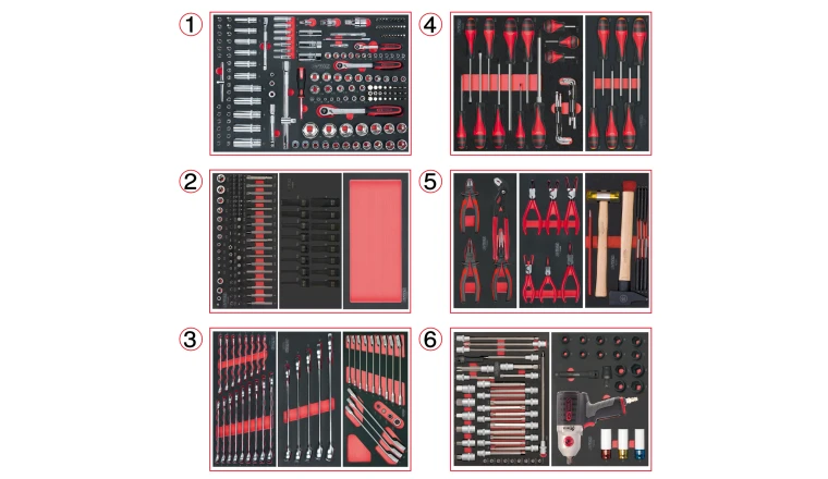 COMPOSITION OUTILS 6 TIROIRS / SERVANTE KS TOOLS