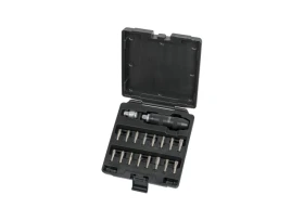 COFFRET DE TOURNEVIS A FRAPPER AVEC EMBOUTS. 18 PI