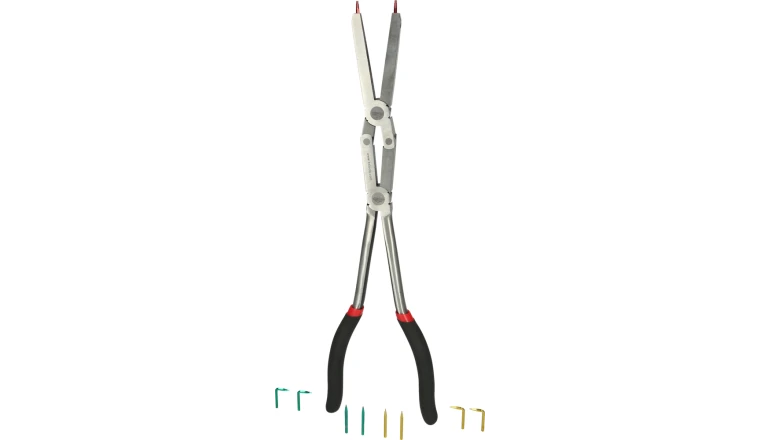 PINCE A CIRCLIPS EXTERIEURS DOUBLE ARTICULATION ET POINTES CHANGEABLES. L.345MM