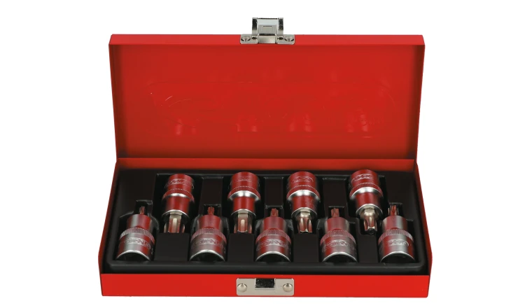 COFFRET DE 9 DOUILLES TOURNEVIS TORX® PERCE 1 2 . T20 A T60