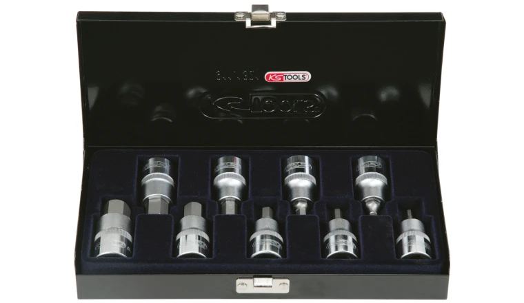 COFFRET DE 9 DOUILLES TOURNEVIS 6 PANS 1 2 . 4 A 17 MM