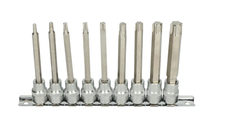 RAIL DE 9 DOUILLES TOURNEVIS TORX® 3 8 . T20 A T60
