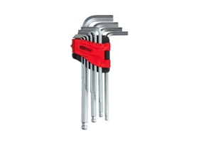 JEU DE CLES MALES COUDEES A 6 PANS CREUX ET TETE SPHERIQUE. LONGUES. 10 PCS