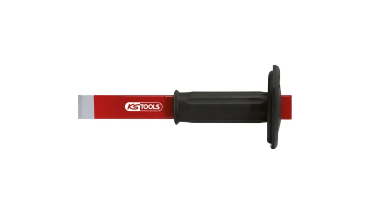 BURIN DE CARROSSIER EXTRA-PLAT AVEC POIGNEE DE SECURITE. L.230 X 26 MM