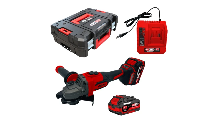 MEULEUSE 125MM KS TOOLS + 2 BATTERIES 4AH + CHARGEUR