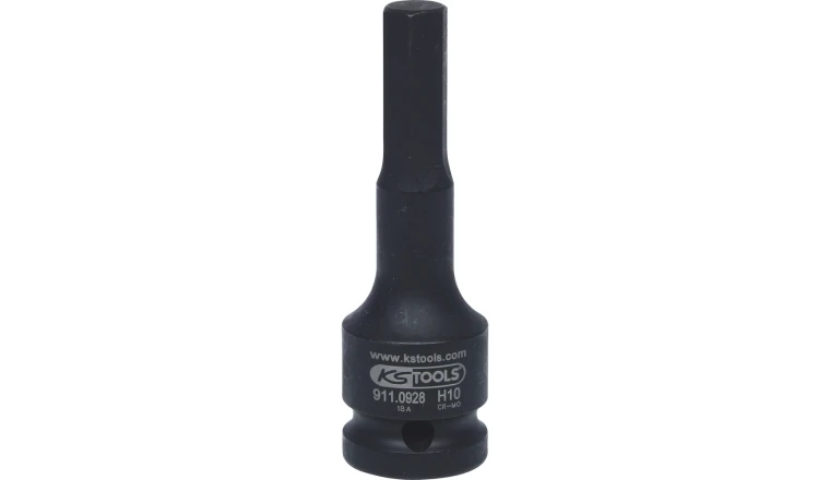 DOUILLE TOURNEVIS A CHOCS 6 PANS 1/2''. L.75 MM - 10 MM