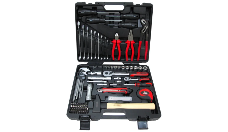 COFFRET DE DOUILLES 1/4'' - 1/2''- CLES DE 8 A 19 MM- - CHROMEMAT - 103 PCS