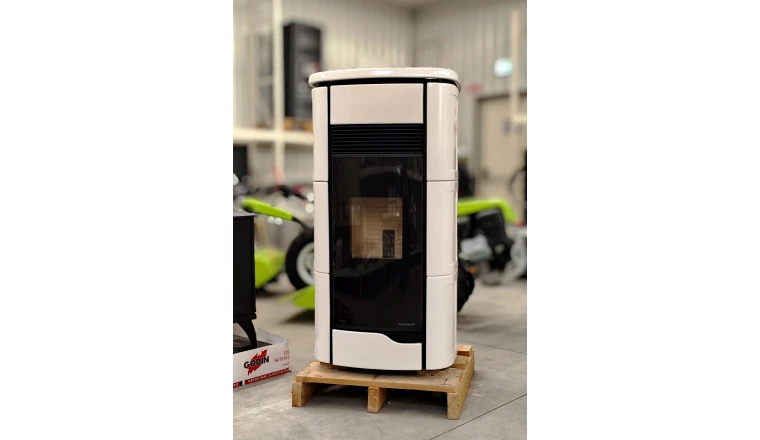 POELE PELLET ANNA US 9KW PRO2 AVEC HABILLAGE CERAMIQUE BEIGE