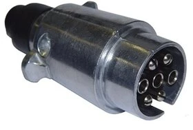 Prise mâle remorque 7 broches 12 V aluminium