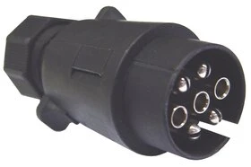 Prise mâle remorque 7 broches 12 V plastique 