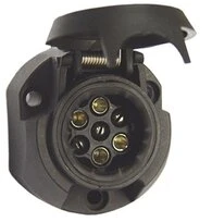 Prise femelle remorque 7 broches 12 V plastique