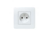 Prise 2P+T Casual Blanc Brillant complète - Debflex 742700