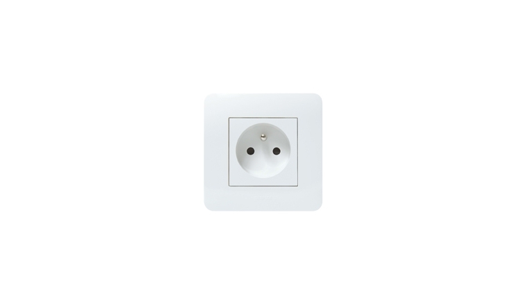 Prise 2P+T Casual Blanc Brillant complète - Debflex 742700