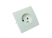 Prise 2P+T encastrable blanc PERFECT - Debflex 737120