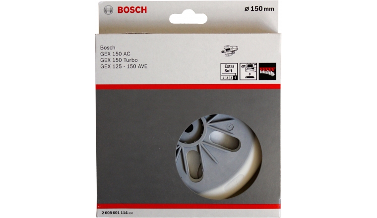 Plateau de ponçage extra-souple 150mm pour Bosch GEX 150 et 125 - Bosch 2608601114