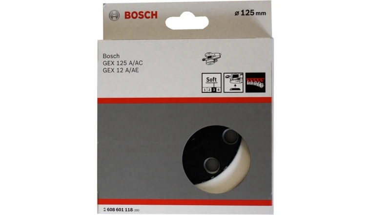 Plateau de ponçage mi-dur pour ponceuse Bosch GEX 125 A/AC et GEX 12 A/AE - Bosch 2608601118