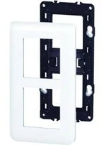 Plaque verticale + Support 2x2 modules - Legrand Mosaic 99673