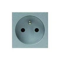 Mécanisme Prise 2P+T couleur Alu CASUAL - Debflex 742125