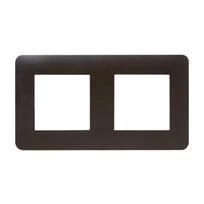 Plaque de finition double couleur chocolat mat - Debflex Casual 742082