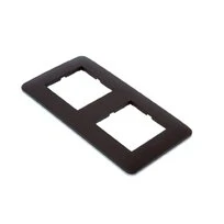 Plaque de finition double couleur chocolat mat - Debflex Casual 742082