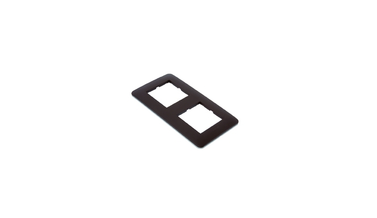 Plaque de finition double couleur chocolat mat - Debflex Casual 742082
