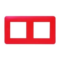 Plaque de finition double rouge mat - Debflex Casual 742102