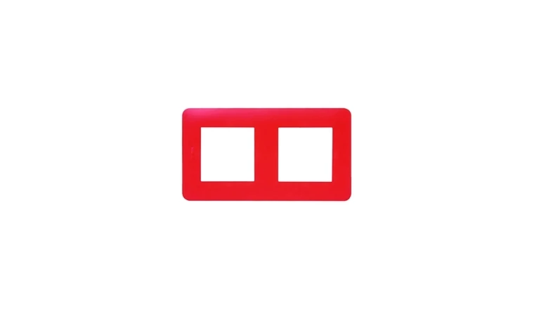 Plaque de finition double rouge mat - Debflex Casual 742102