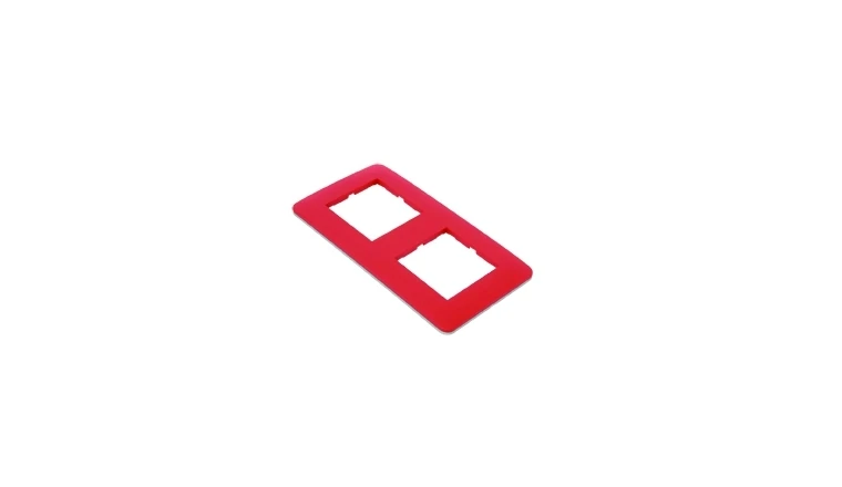 Plaque de finition double rouge mat - Debflex Casual 742102