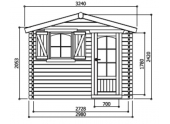 Abri de jardin en Bois CHAMONIX Solid 7.44 m² S8980