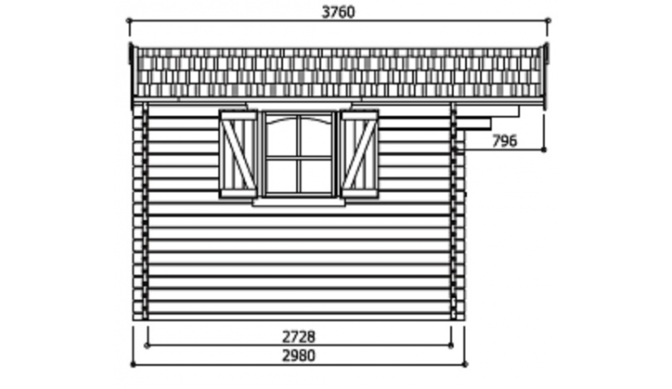 Abri de jardin en Bois CHAMONIX Solid 7.44 m² S8980