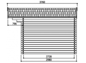 Abri de jardin en Bois CHAMONIX Solid 7.44 m² S8980