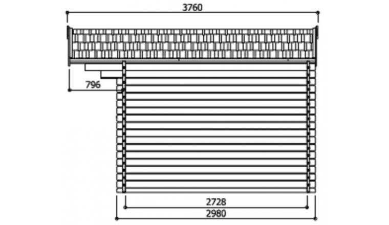 Abri de jardin en Bois CHAMONIX Solid 7.44 m² S8980