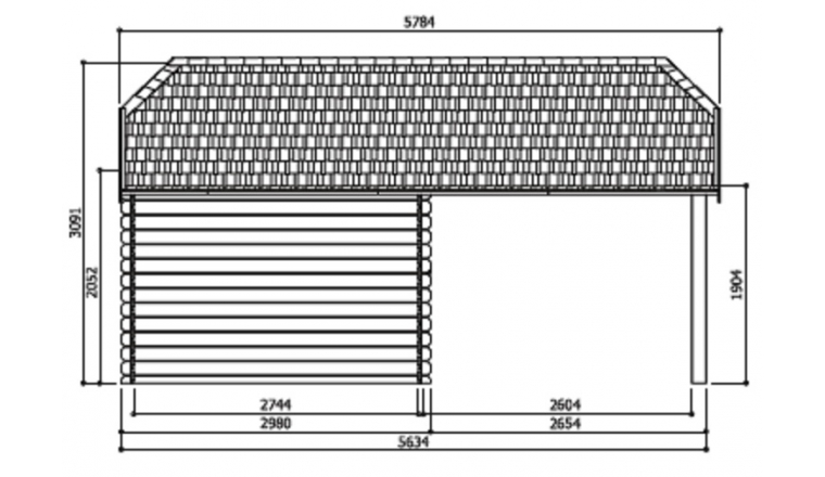 Abri de jardin en Bois CORK Solid 7.53 m² S8507