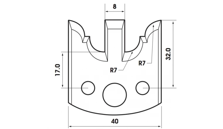 Jeu de 2 fers 40mm TF401098 Le Ravageur pour porte outils