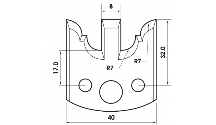 Jeu de 2 fers 40mm TF401098 Le Ravageur pour porte outils