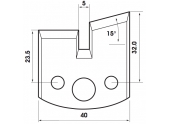 Jeu de 2 fers 40mm TF401085 Le Ravageur pour porte outils